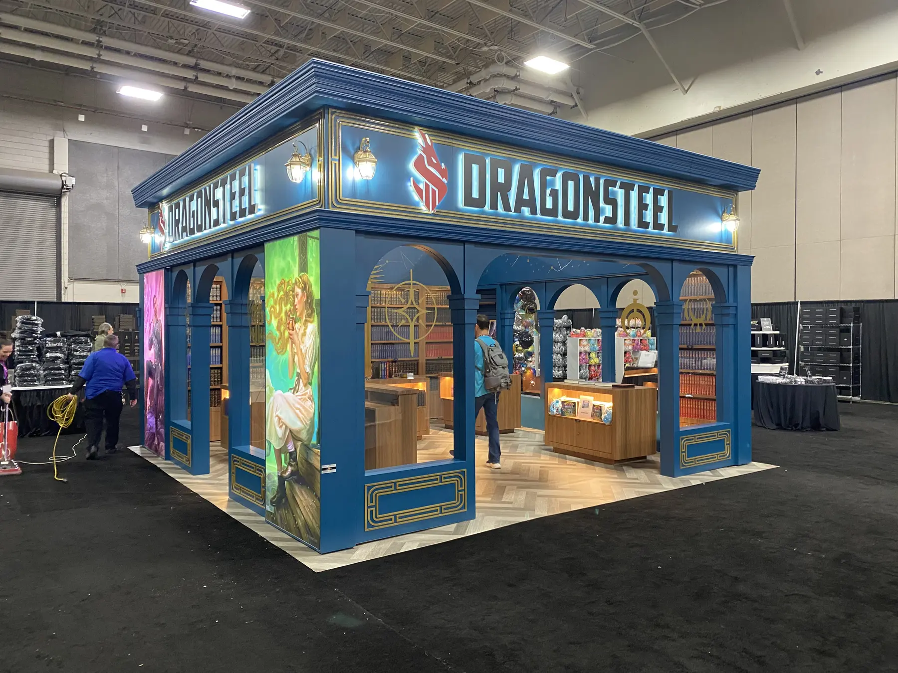 Wide angle of the Dragonsteel exhibit on the show floor